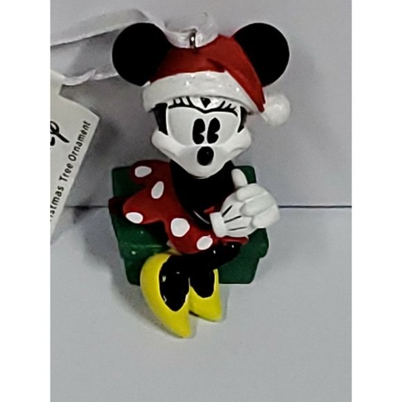 Disney Hallmark Minnie Mouse Christmas Tree Ornament holiday gift Santa hat - Picture 6 of 8